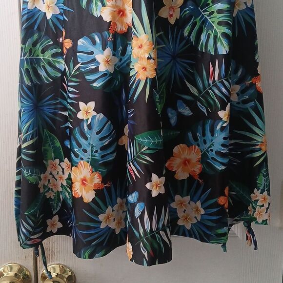Aqua Eve multicolor floral tropical print tankini top Sz 18W NWT - Picture 2 of 8